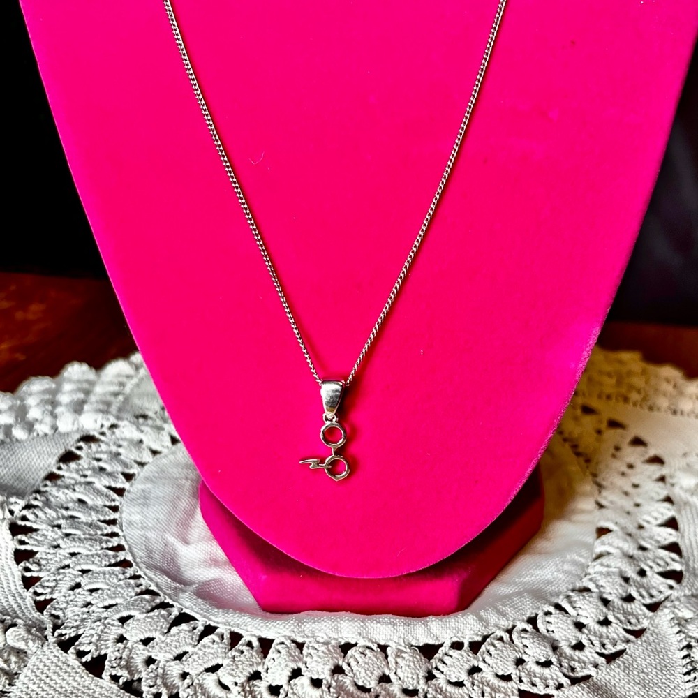 Official Harry Potter Lightning Bolt & Glasses Necklace (Signed WBEI S18) - Picture 1 of 6